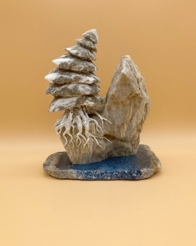 „ Sich biegende Tanne am Fels“